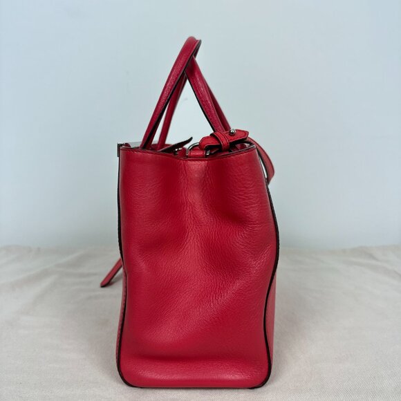 Fendi Red Petit 2Jours Leather Satchel - Picture 3 of 16